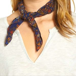 Madewell Silk Bandana Scarf Blue